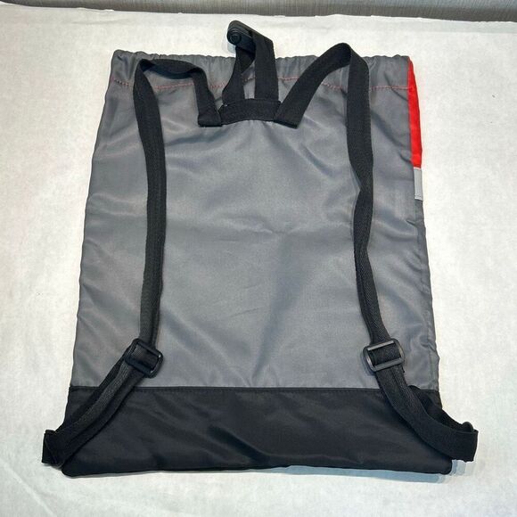 Disney Parks Mickey Mouse Cinch Drawstring Bag Backpack WDW Disneyland Red Black - Picture 4 of 7